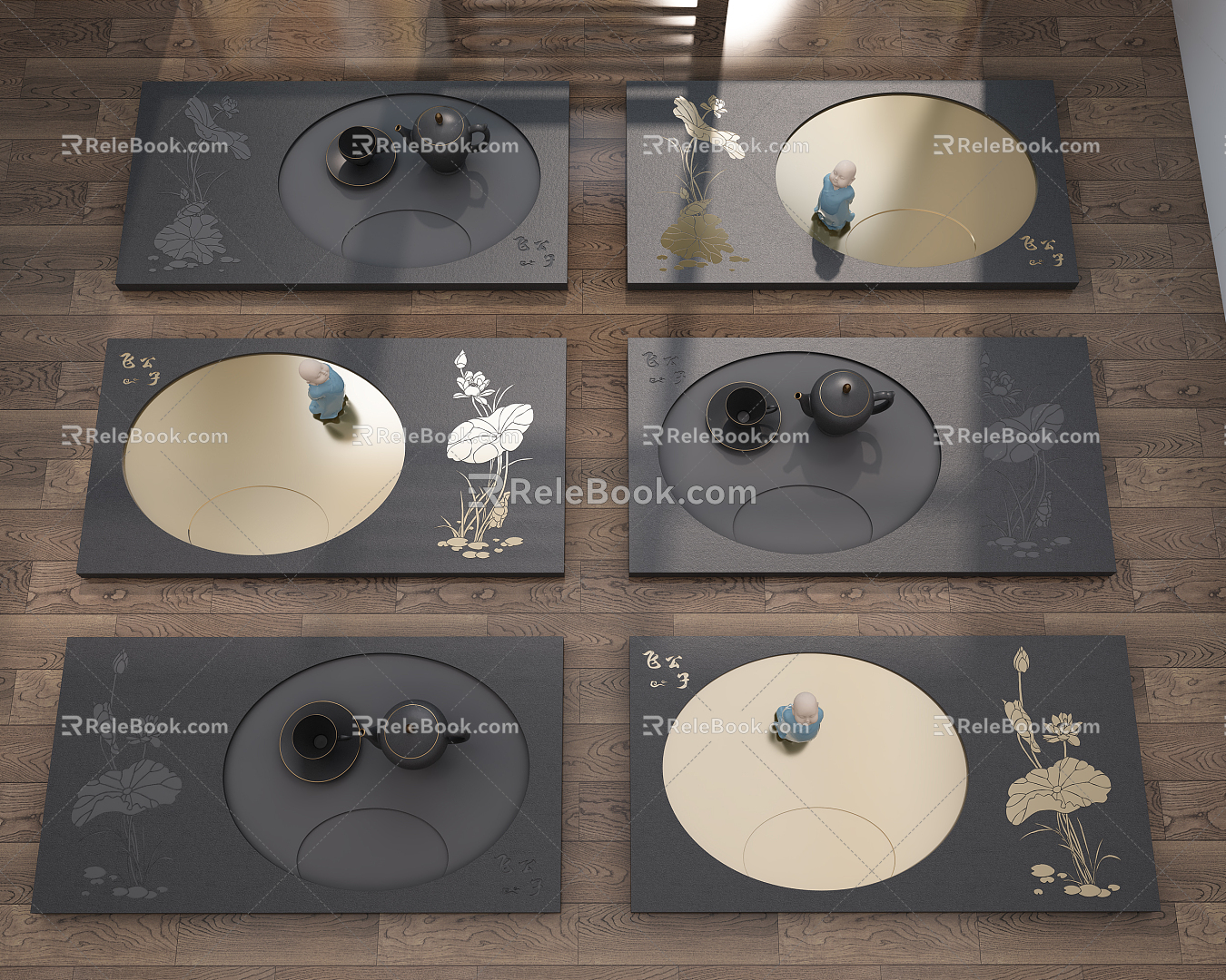 New Chinese Tea Table Tea Tray 3d model