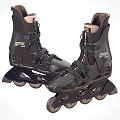Roces Black Roller Skates With Adjustable Straps And Smooth Rolling Wheels 3d model