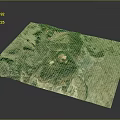High Resolution Satellite View Of Mountainous Terrain With Vegetation Cover And Topographic Features