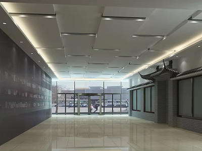 New Chinese-style foyer 3d model
