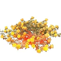 Beautiful Yellow Roses Blooming In A Lush Garden Bush With Green Leaves