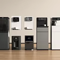 Various Household Appliances with Black White Gray Standing and Compact Designs