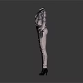Two Stylish Futuristic Fashion Outfit Designs With Jackets Pants And Accessories