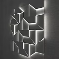 Modern Geometric Shaped Decorative Light With Wall Mounted Pattern And Edge Lighting 3d model