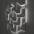 Modern decorative lamp polygonal decorative lamp wall decoration 3d model