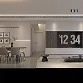Modern Minimalist Open Plan Living And Dining Room Interior Design With Soft Ambient Lighting