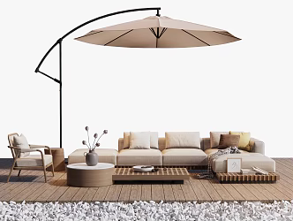 Outdoor Sofa Leisure Sofa Leisure Chair Coffee Table Corner Sofa 3d model