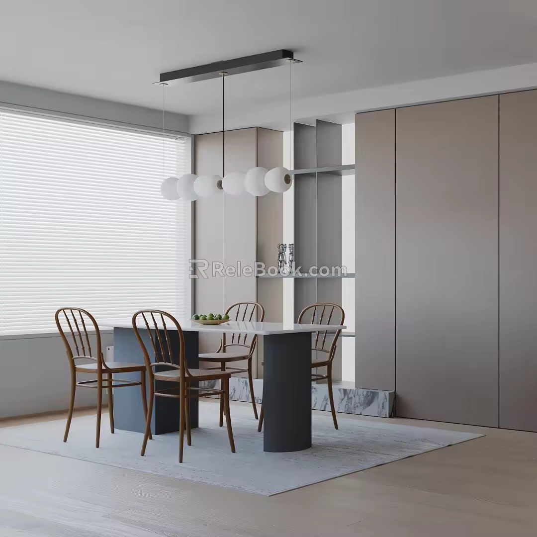 Modern dining table 3d model
