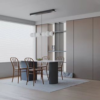 Modern dining table 3d model