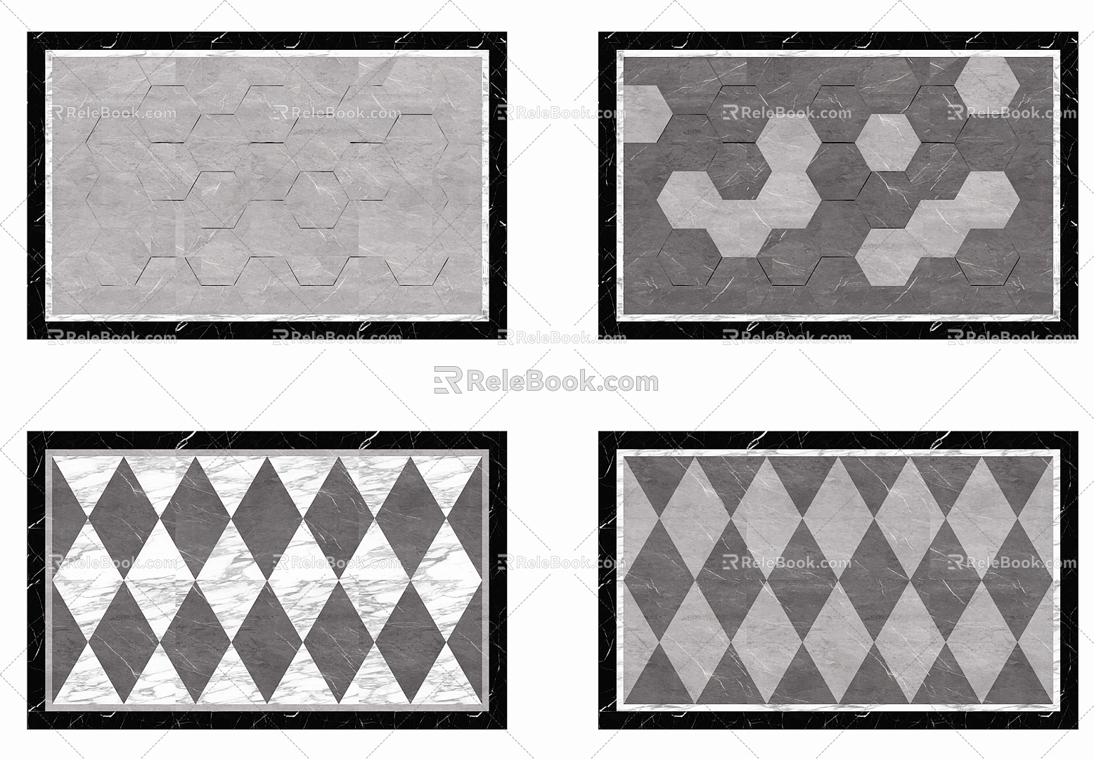 Modern Tile Marble Parquet Tile 3d model