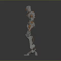 Robot Assistant Small Robot Butler Robot Butler Figure Game Figure 3d model
