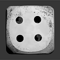 Modern dice color dice plastic dice toy 3d model