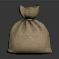 Practical Household Burlap Storage Bag with Drawstring Closure and Natural Material Design