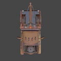 Animated Rustic Brown Truck Character With Big Eyes And Friendly Smile