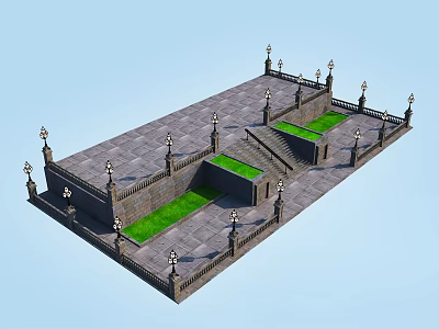 Modern Observation Decks High Platform 3d model