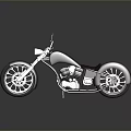 Vintage Motorcycle With Classic Design Chrome Parts Black Seat And Shiny Wheels