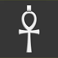 Commercial Metal Processing Equipment With Silver Ankh Symbol And Reflective Surface