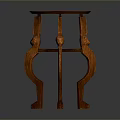 Classic Wooden Stool With Round Seat Design And Curved Legs For Home Decor