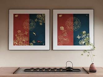 New Chinese Decorative Painting 3d model