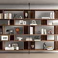 Modern Middle Ancient Bookshelf Storage Rack Decorative Rack 3d model