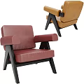 Modern Accent Chairs In Multiple Colors With Wooden Frame Leather Upholstery Round Arms