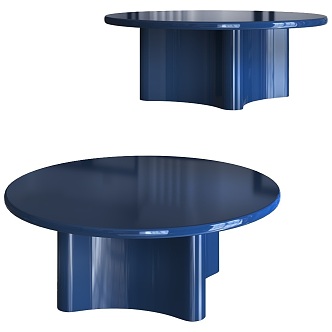 Modern Guna Blue Round Table 3d model