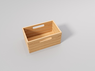 Box wooden box turnover box 3d model