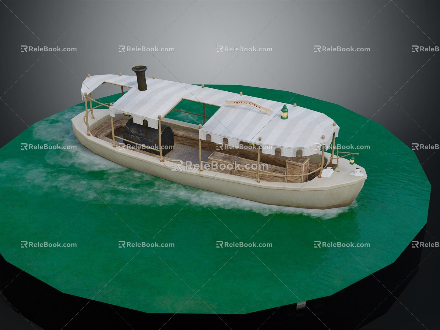 Cruise Ship Water Bus Tour Boat Sightseeing Boat 3d model