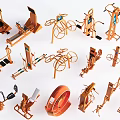 Various Gym Fitness Equipment Including Treadmills Bikes and Strength Machines
