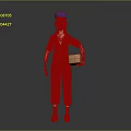 Worker European worker mechanic builder repairman miner digger figure 3d model
