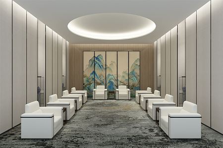 New Chinese Reception Room 3d model