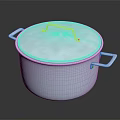 Stainless Steel Cooking Pot With Lid And Two Handles For Kitchen Use