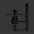 Professional Fitness Strength Training Machine With Gray Frame And Orange Seat