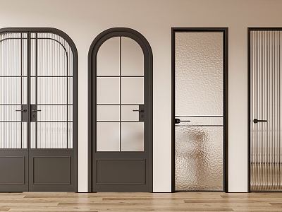 Flat Door Glass Door Double Door Single Door French Door 3d model