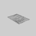 Shaggy Gray Square Carpet with Textured Pattern for Modern Living Room Decor