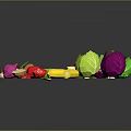Colorful Fresh Assorted Vegetables Displayed With Carrots Cabbage And Bell Peppers