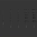 Modern Long Flat Grid Panel With Structured Pattern On Dark Background