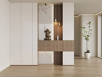 Modern Home Decoration Entrance Shoe Cabinet Partition High Cabinet Wood Entrance Multi-functional 3d model