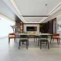 Modern Living Dining Room Interior With Sofa Coffee Table And Decorative Lighting