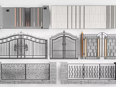 Building Facade With Decorative Metal Railings Stone Panels And Architectural Designs 3d model