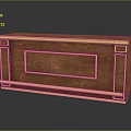 Elegant Brown Wooden Cabinet With Golden Trim And Classic Design Details