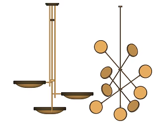 Light Luxury Chandelier 3d model
