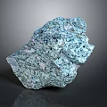 Blue Green Raw Stone With Natural Texture And Rough Surface Appearance 3d model