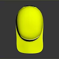 Stylish Yellow Cap With White Front Panel And Smooth Design 3d model