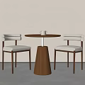 Modern Leisure Table and Chair Coffee Table and Chair Combination Negotiation Table and Chair Round Dining Table and Chair 3d model