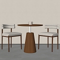 Modern Leisure Table and Chair Coffee Table and Chair Combination Negotiation Table and Chair Round Dining Table and Chair 3d model