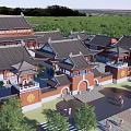Chinese Style Temple Characteristic Architecture Temple Architecture 3d model