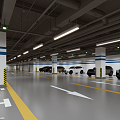 Modern parking garage 3d model