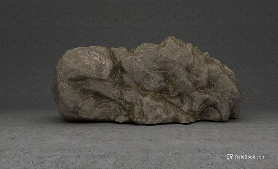Rough Natural Stone And Wooden Elements For Interior Decorative Design 3d model 