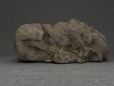 Rough Natural Stone And Wooden Elements For Interior Decorative Design 3d model